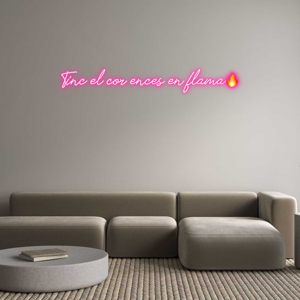Neon personalizado: Tinc el cor e...