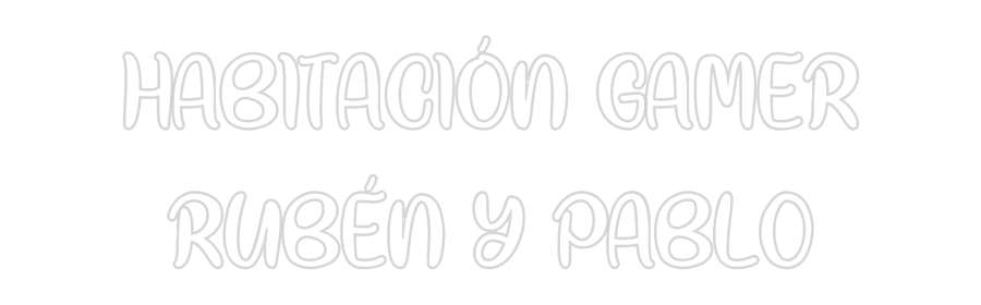 Neon personalizado: HABITACIÓN GA...