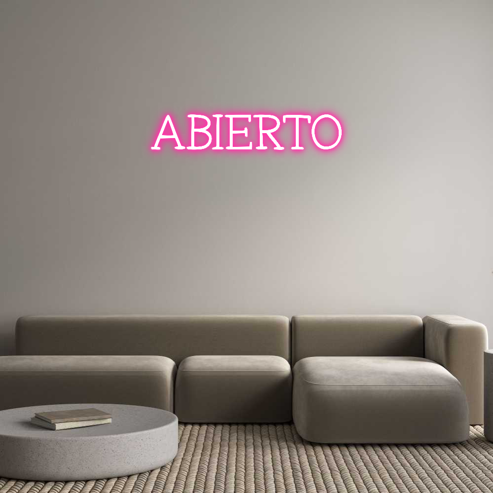 Neon personalizado: ABIERTO