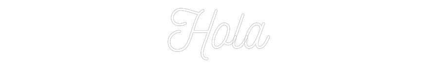 Neon personalizado: Hola