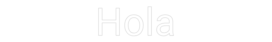 Neon personalizado: Hola