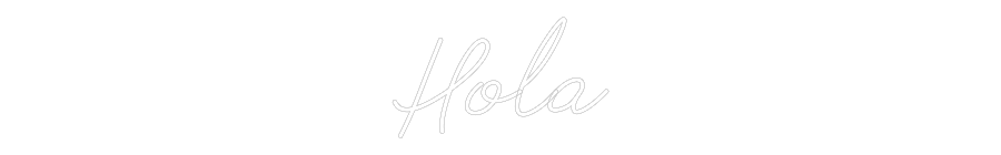 Neon personalizado: Hola
