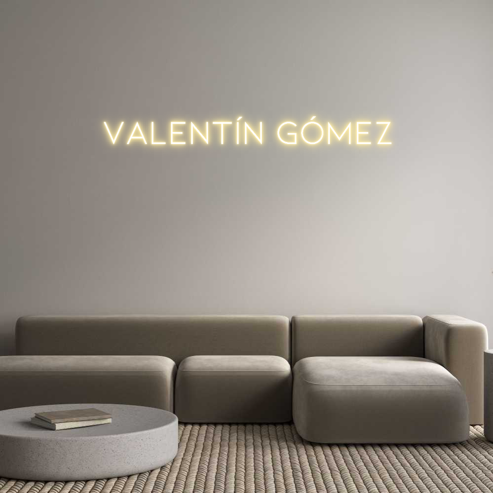 Neon personalizado: Valentín Gómez