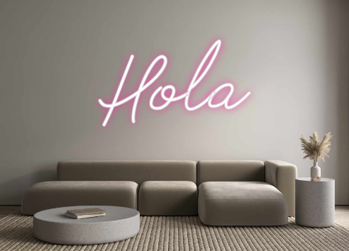 Neon personalizado: Hola