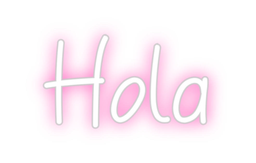 Neon personalizado: Hola