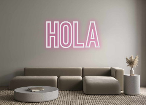 Neon personalizado: Hola