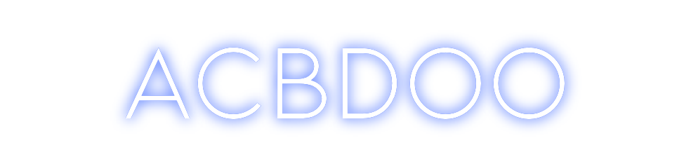 Neon personalizado: ACBDOO