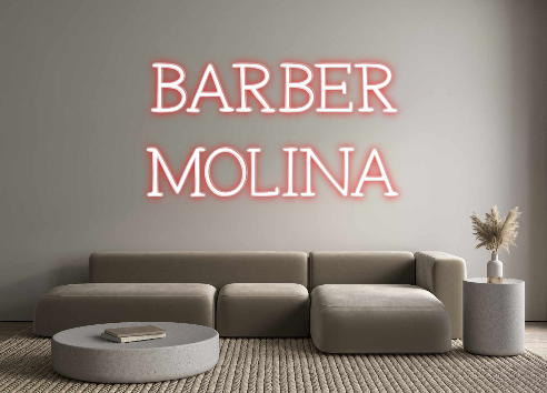Neon personalizado: BARBER 
MOLINA