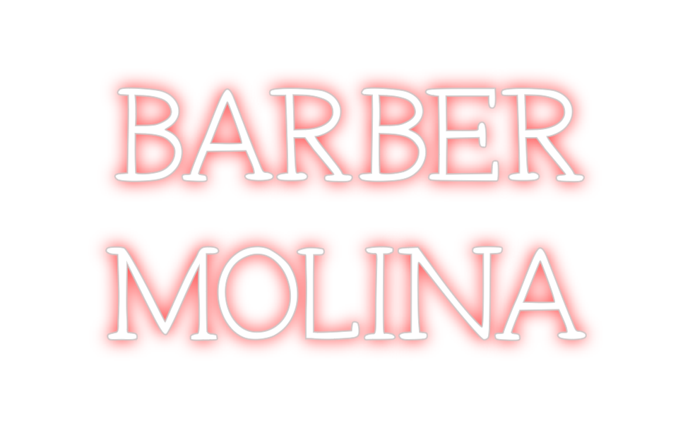 Neon personalizado: BARBER 
MOLINA