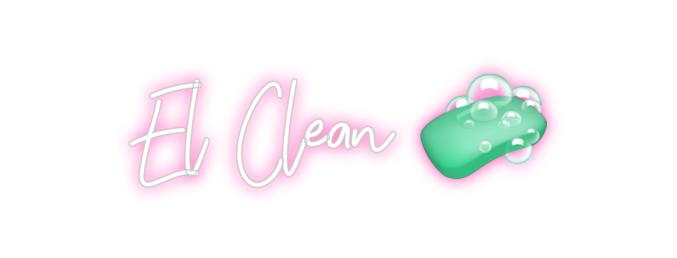 Neon personalizado: El Clean 🧼