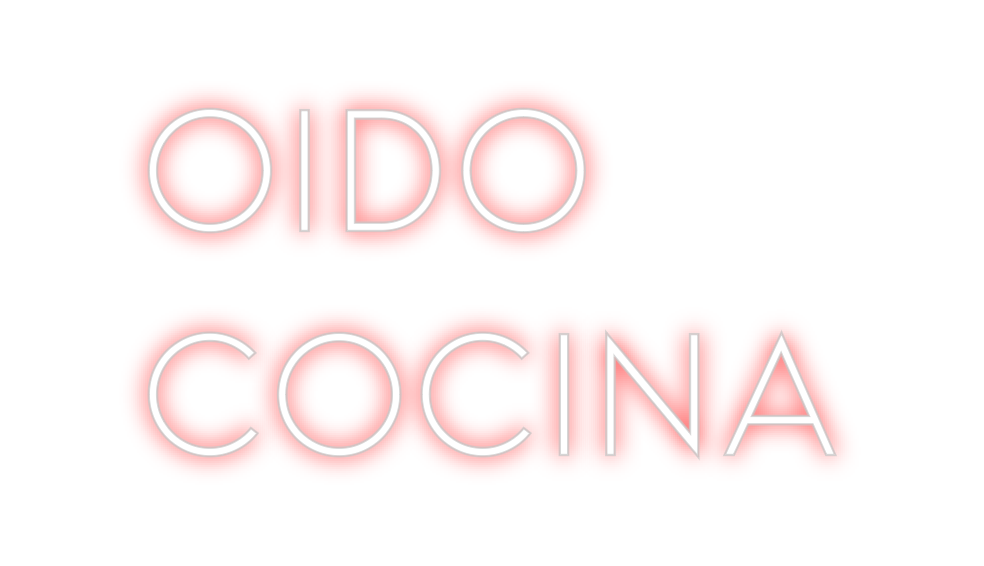 Neon personalizado: Oido 
Cocina