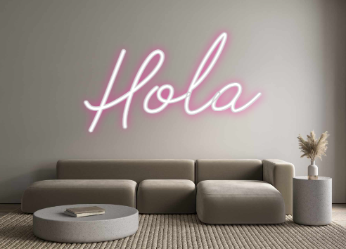 Neon personalizado: Hola