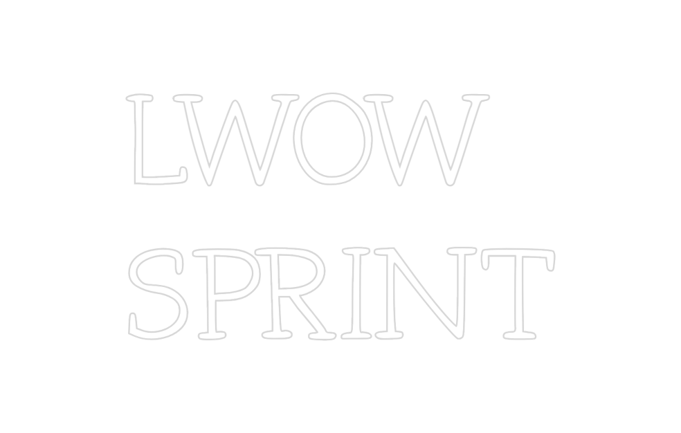 Neon personalizado: LWOW 
SPRINT
