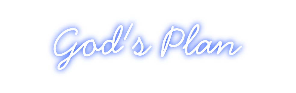 Neon personalizado: God's Plan