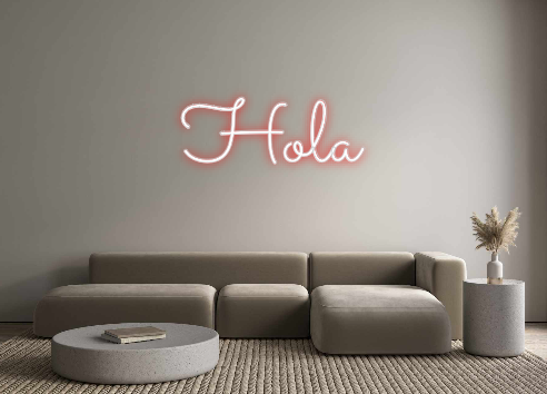 Neon personalizado: Hola