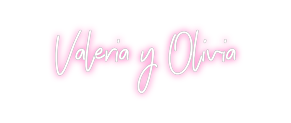 Neon personalizado: Valeria y Oli...