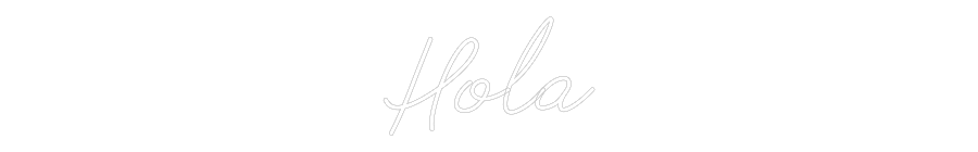 Neon personalizado: Hola