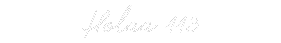 Neon personalizado: Holaa 443
