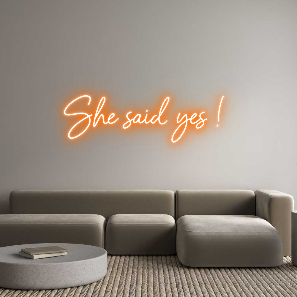 Neon personalizado: She said yes !