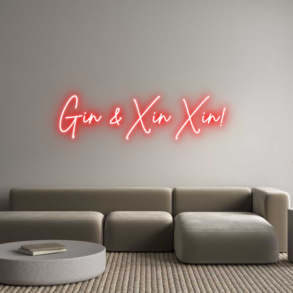 Neon personalizado: Gin & Xin Xin!