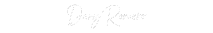 Neon personalizado: Dany Romero