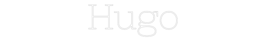 Neon personalizado: Hugo
