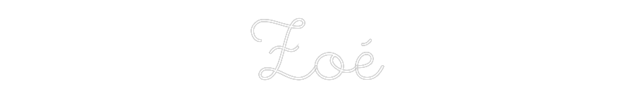 Neon personalizado: Zoé