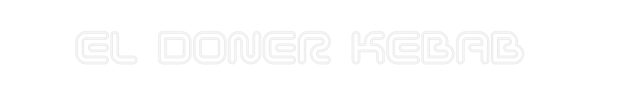 Neon personalizado: EL DONER KEBAB