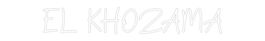Neon personalizado: EL KHOZAMA