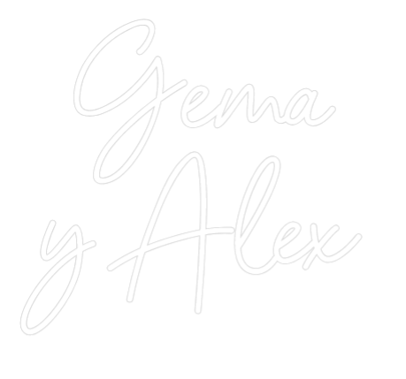 Neon personalizado: Gema
y Alex