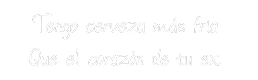 Neon personalizado: Tengo cerveza...