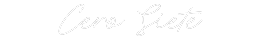 Neon personalizado: Cero Siete