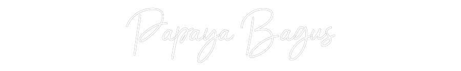 Neon personalizado: Papaya Bagús