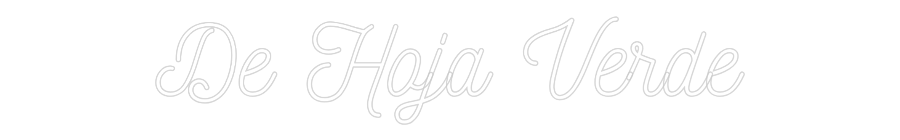 Neon personalizado: De Hoja Verde