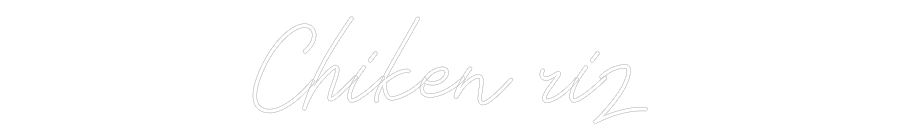 Neon personalizado: Chiken riz