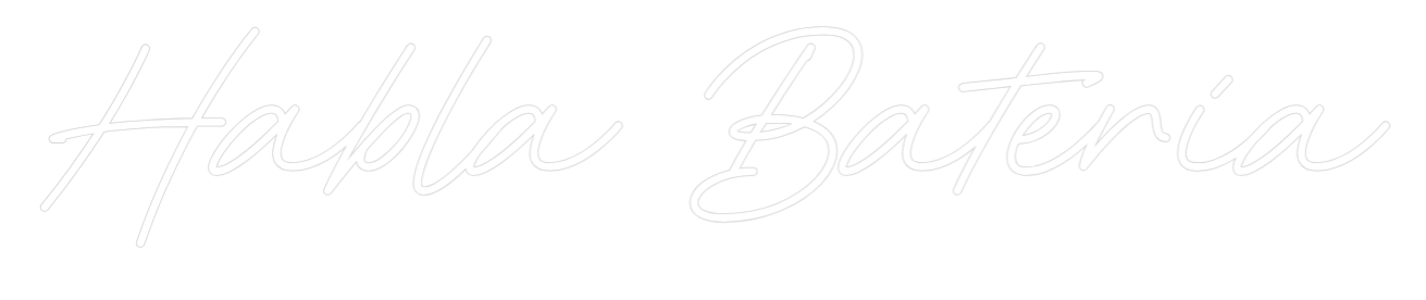 Neon personalizado: Habla Batería