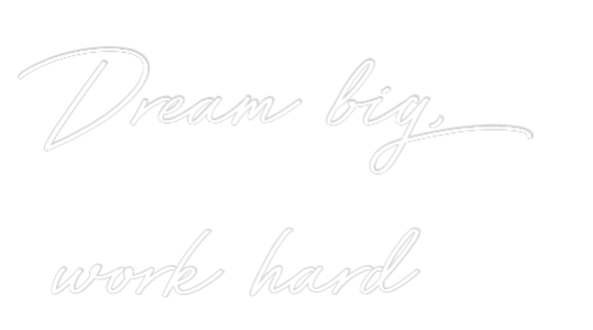 Neon personalizado: Dream big, 
...