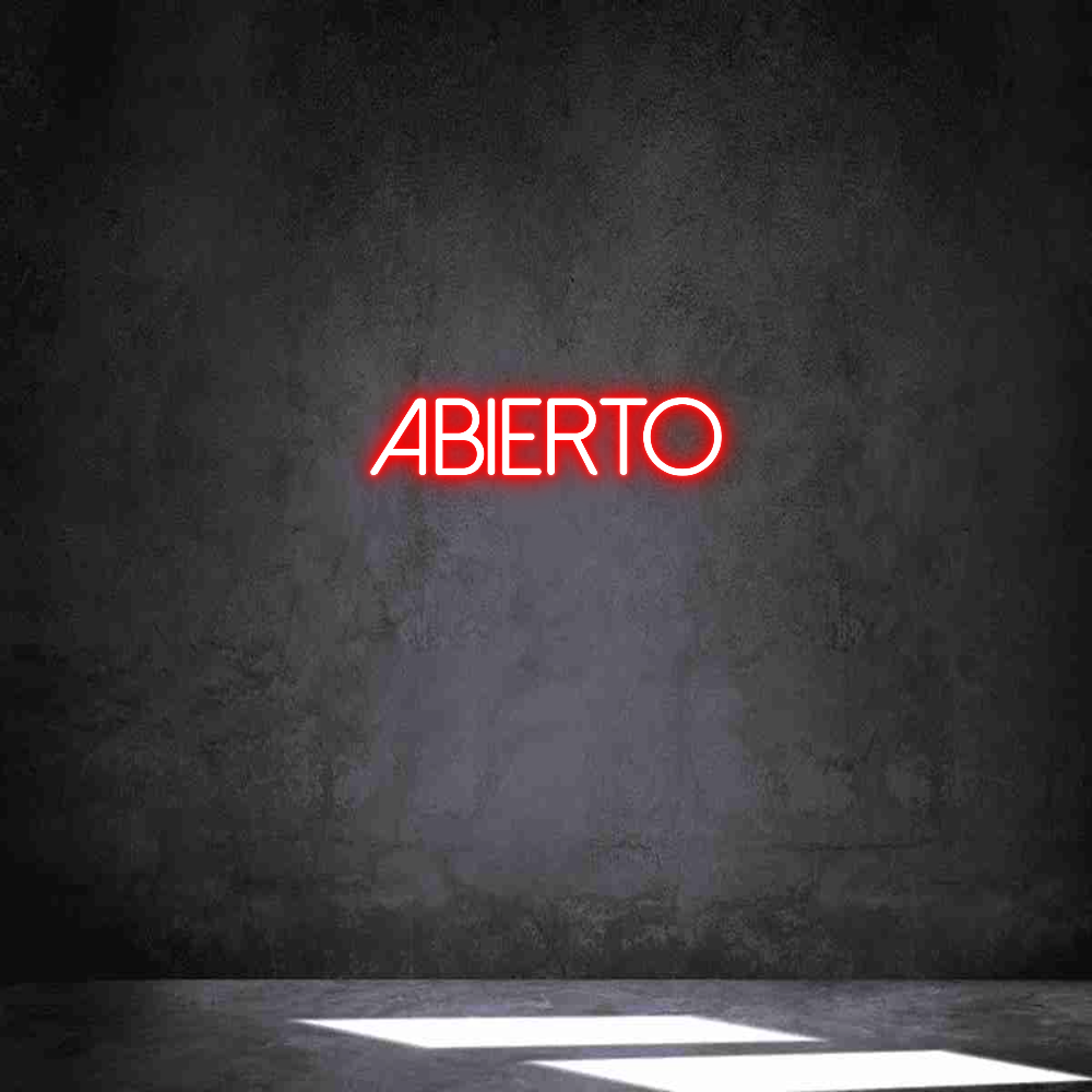 Neon personalizado: Abierto