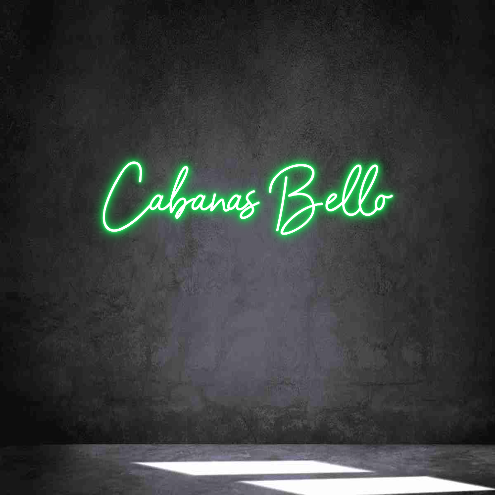 Neon personalizado: Cabañas Bello