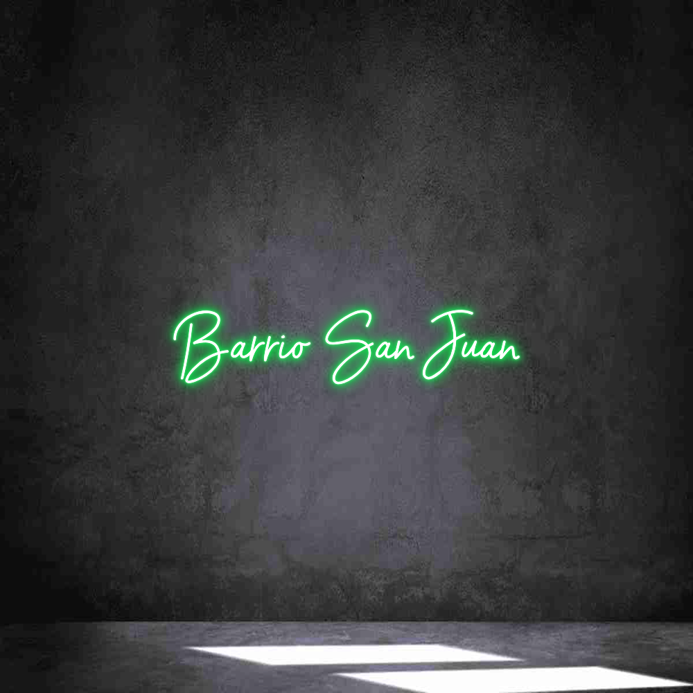 Neon personalizado: Barrio San Juan