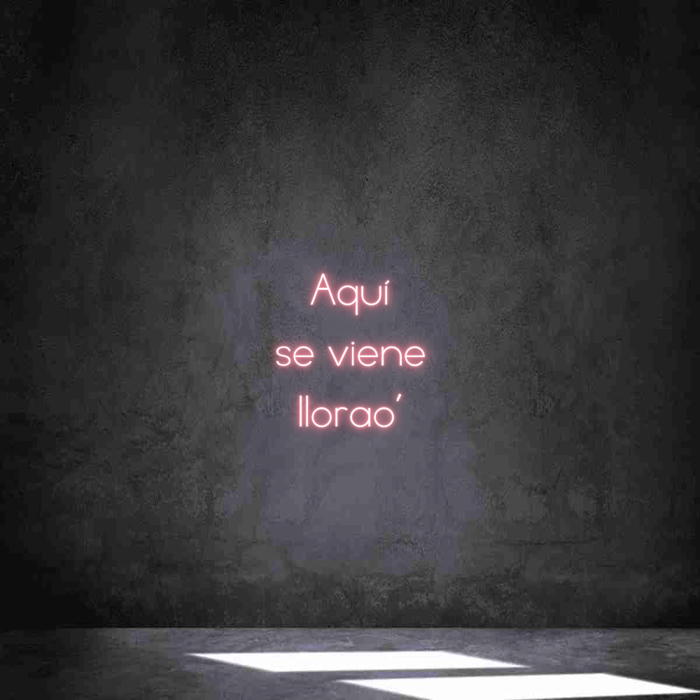 Neon personalizado: Aquí 
se vie...
