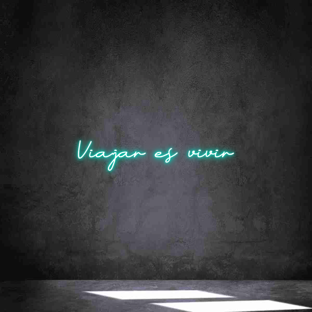 Neon personalizado: Viajar es vivir