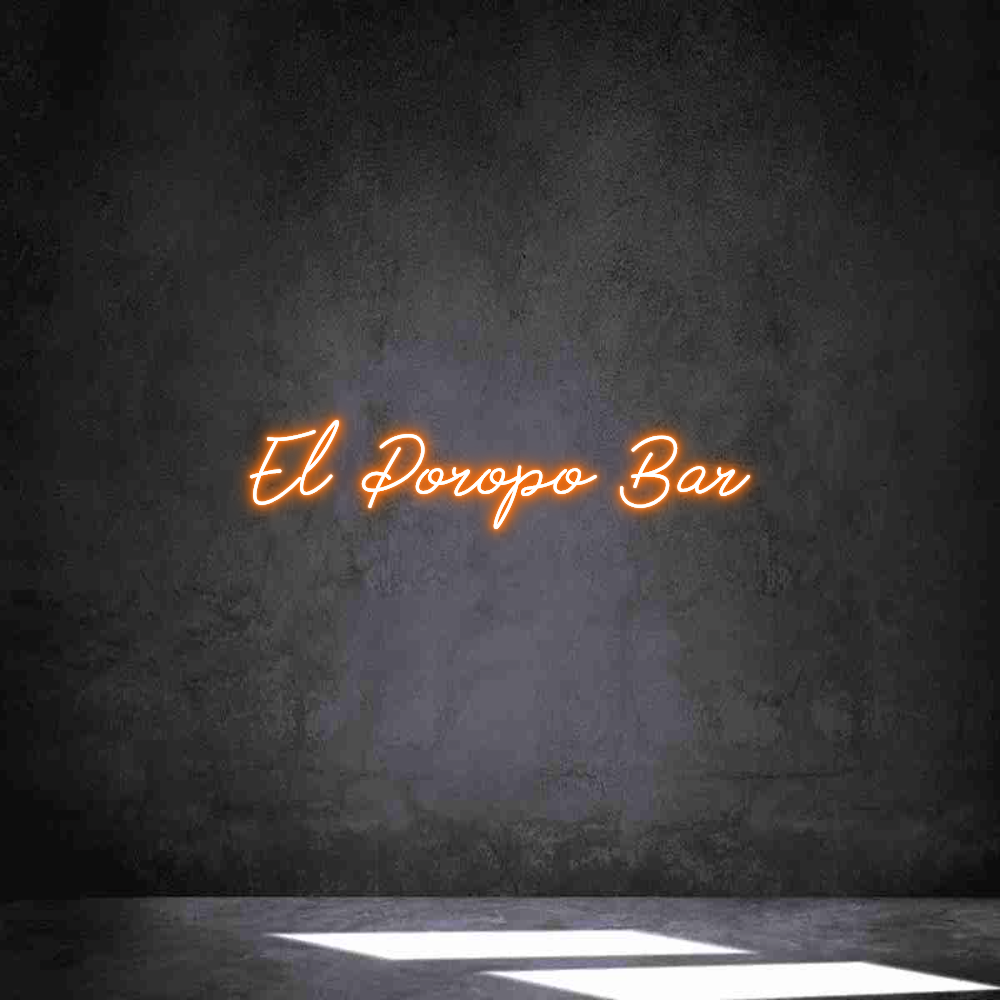 Neon personalizado: El Poropo Bar