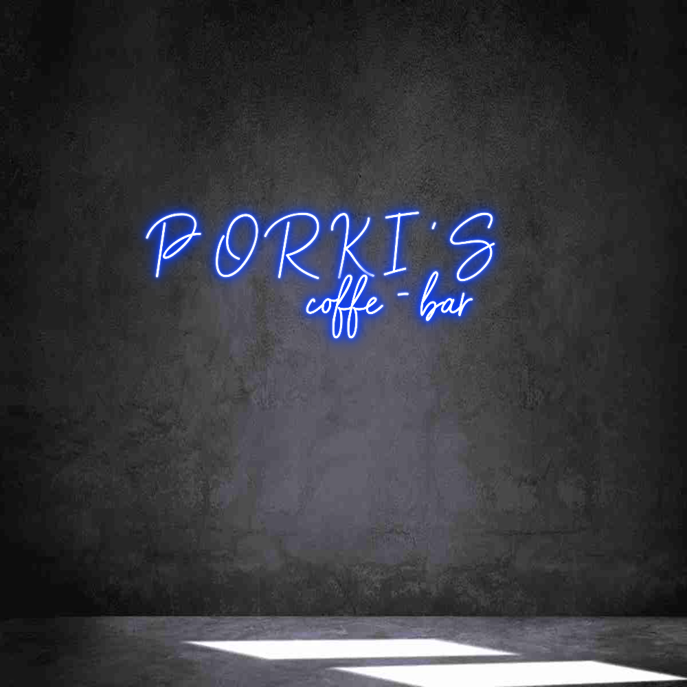 Neon personalizado: P O R K I ' S...