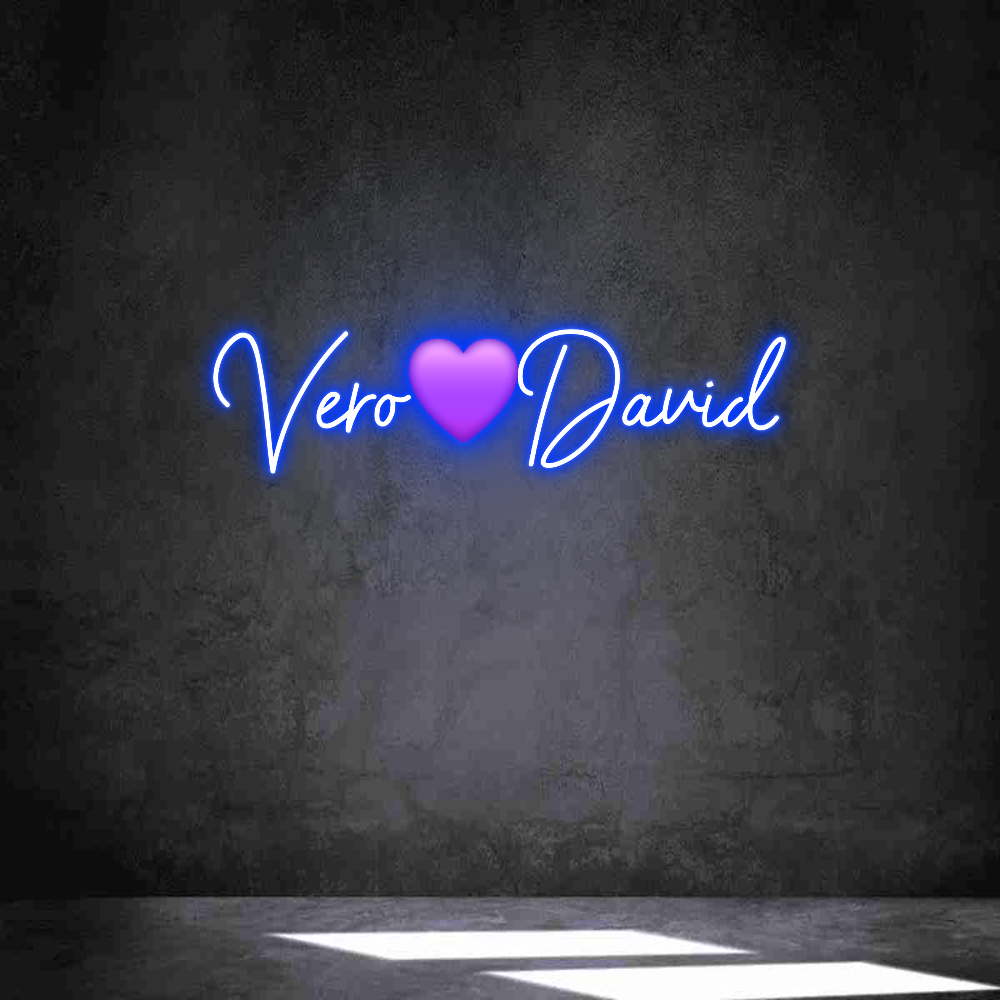Neon personalizado: Véro💜David