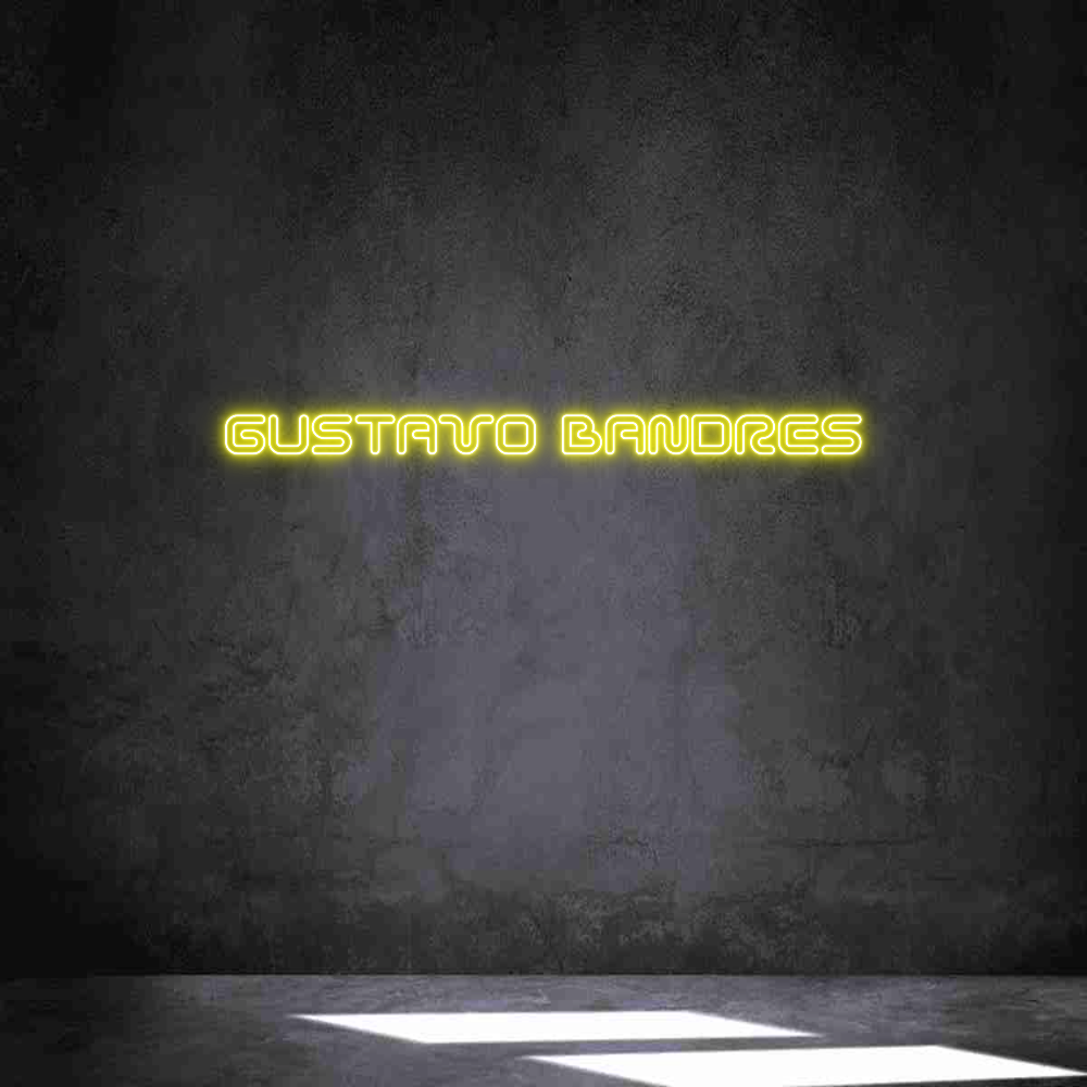 Neon personalizado: GUSTAVO BANDRES