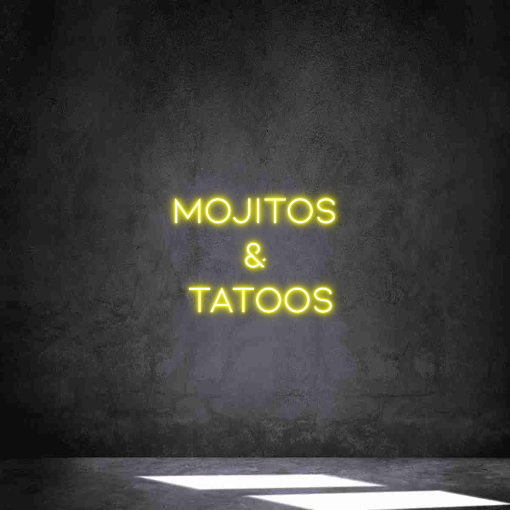 Neon personalizado: MOJITOS 
& ...