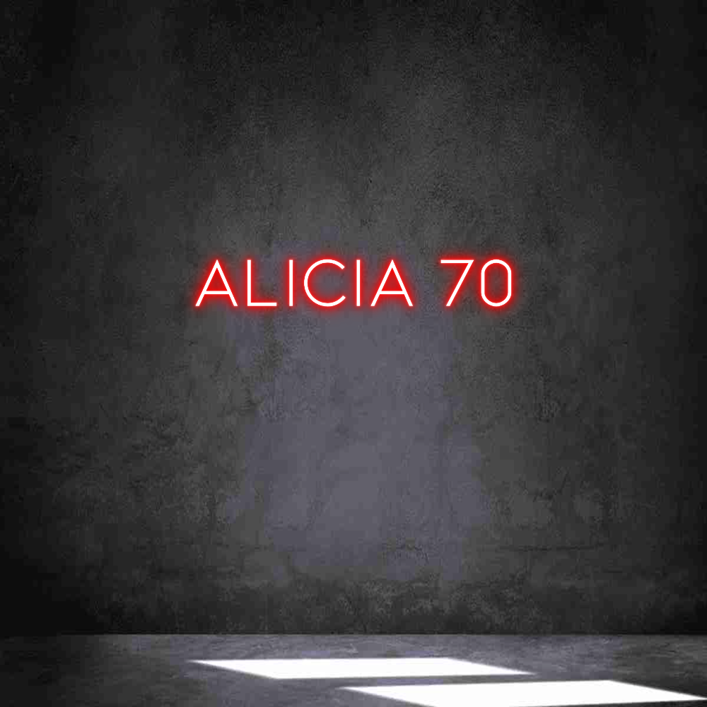 Neon personalizado: Alicia 70