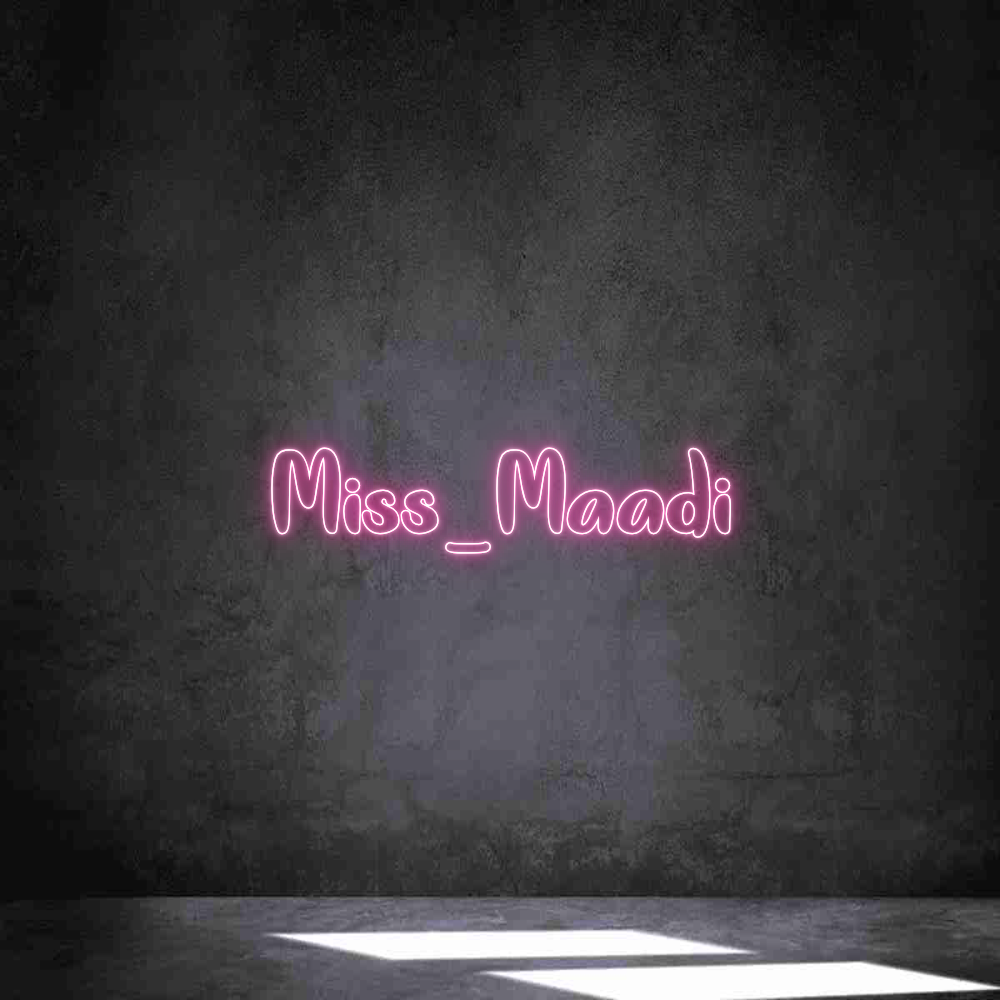 Neon personalizado: Miss_Maadi