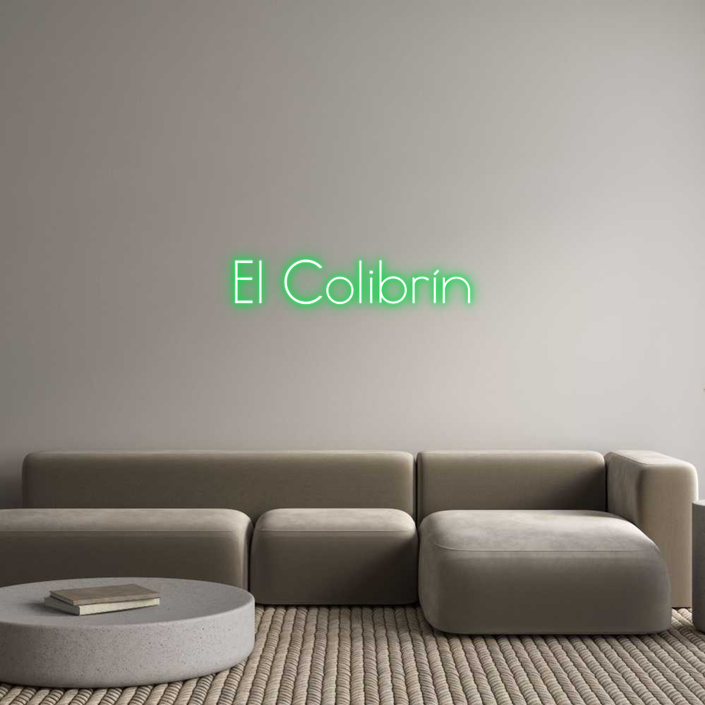 Neon personalizado: El Colibrín